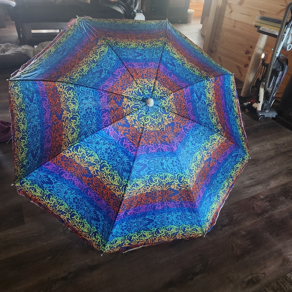 6ft Portable Beach Umbrella With Carrying Case